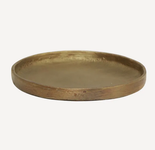Hand Forged Cast Iron Brass Plate Medium
