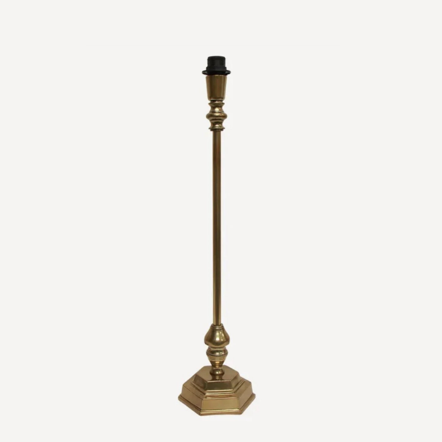 Hexagon Lamp Base in Antique Gold