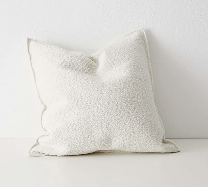 Boucle Cotton Blend Textured Cushion 50 x 50 - 6 Colours