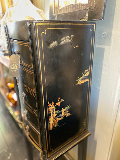 Vintage Chinoiserie Jewellery Cabinet
