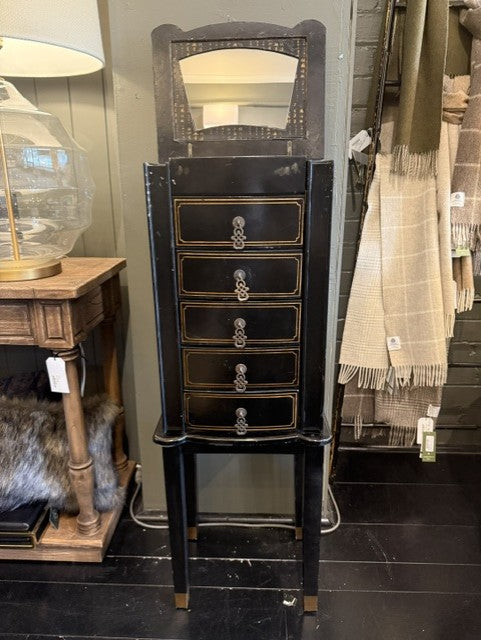 Vintage Chinoiserie Jewellery Cabinet