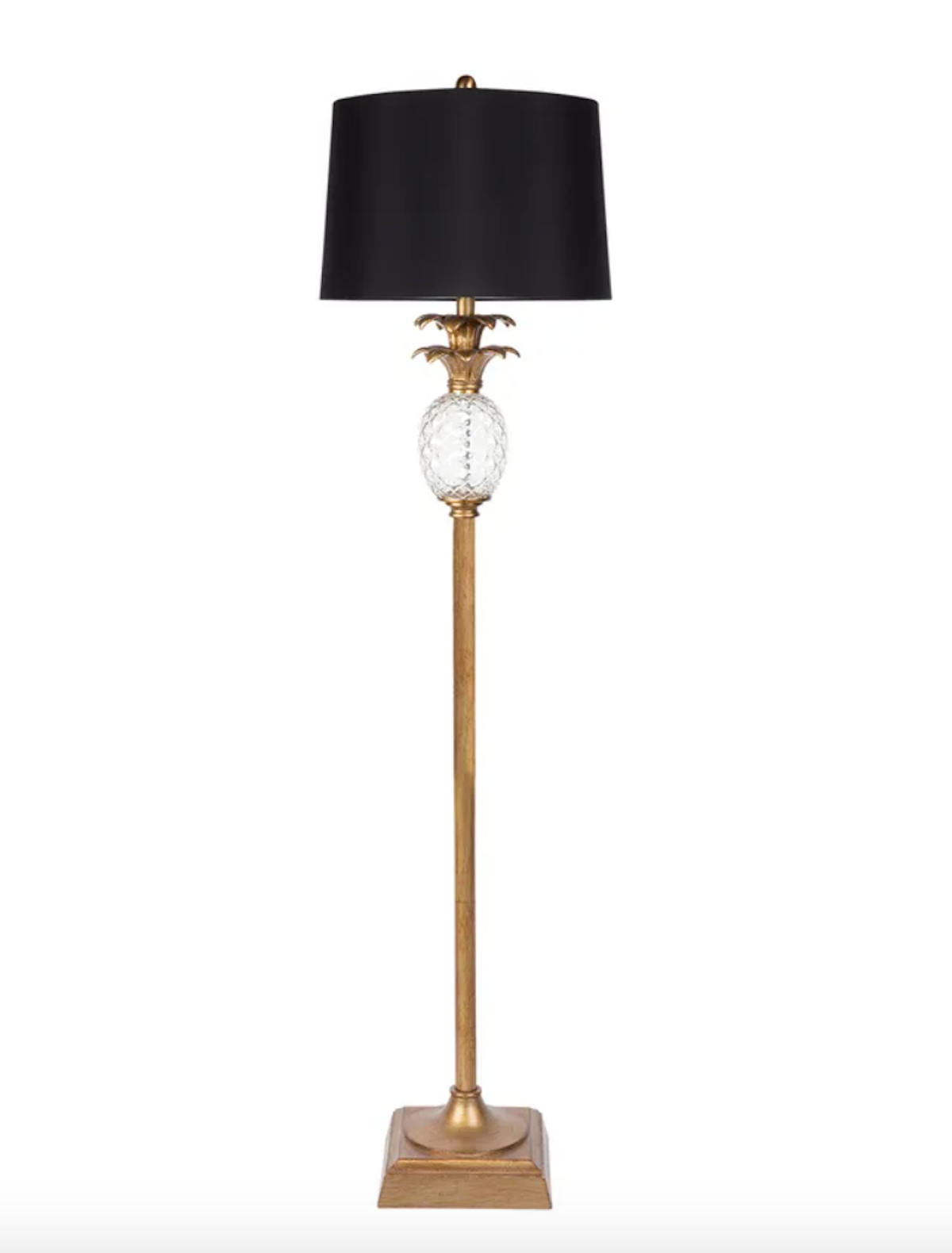 Brass & Glass Pineapple Floor Lamp