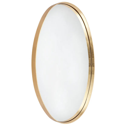 Gold Leaf Oval Wall Mirror