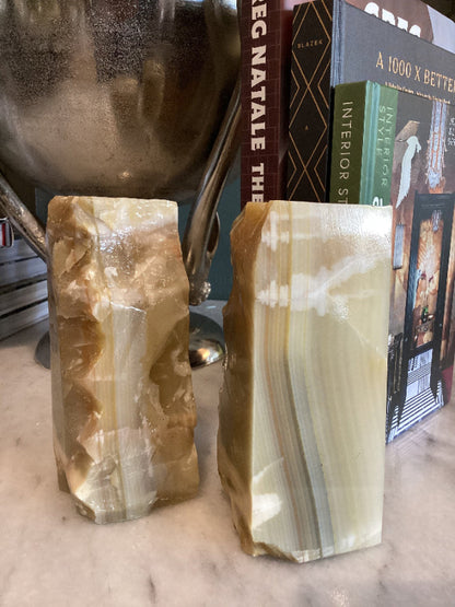 Onyx Stone Bookends