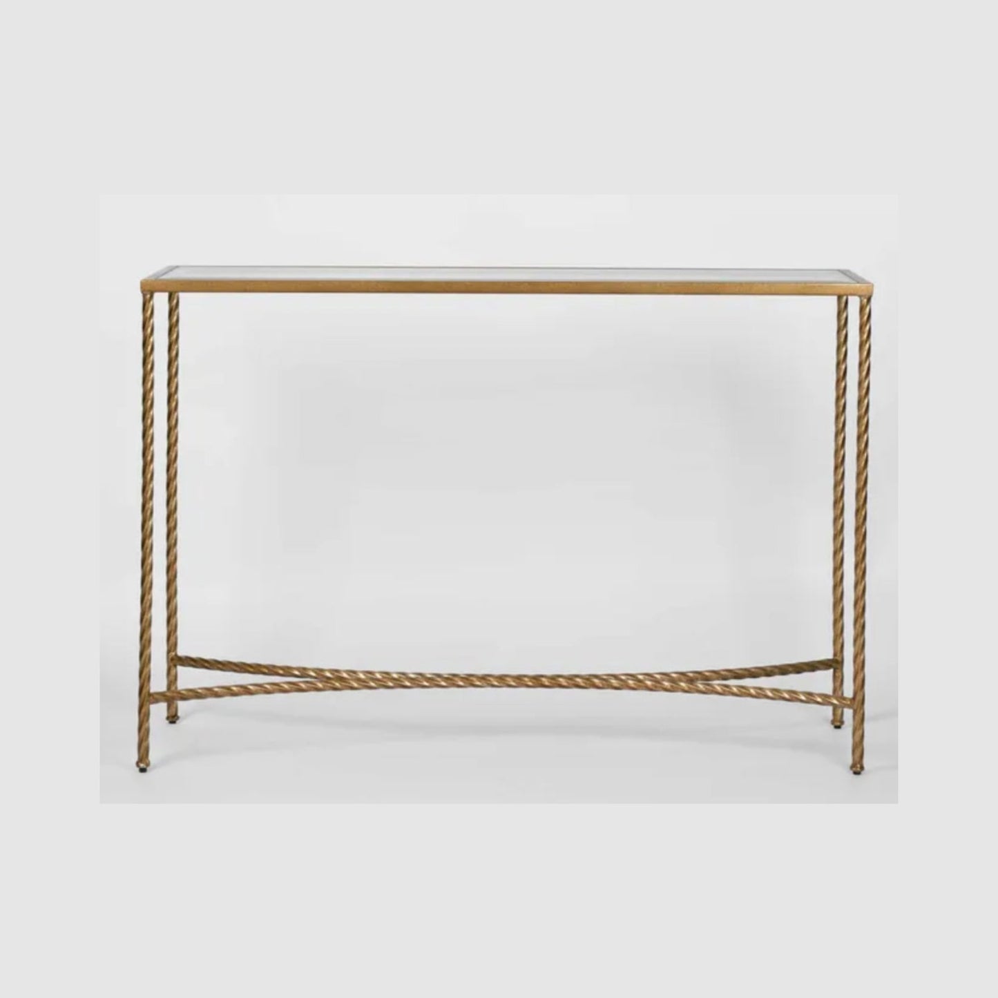 Palais Glass & Gold Console Table