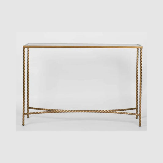 Palais Glass & Gold Console Table