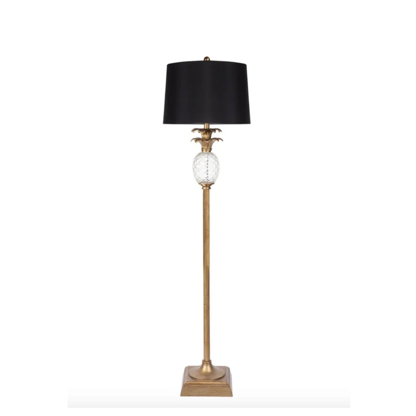 Brass & Glass Pineapple Floor Lamp