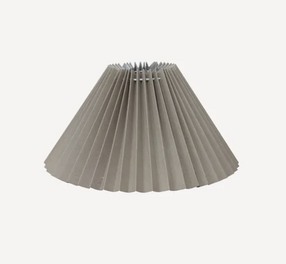 Pleated Linen Lamp Shade Taupe 35cm