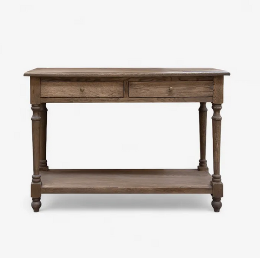 Provincial Oak Console with Drawers