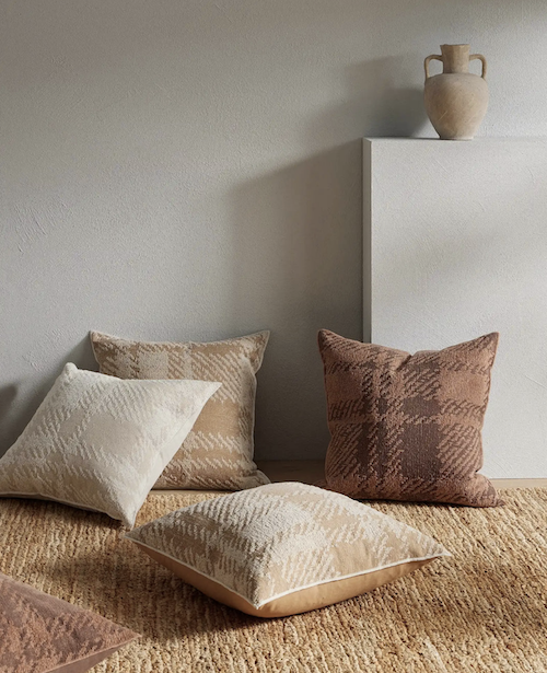 Sienne Oversized Check Design Cushion - 6 Colours