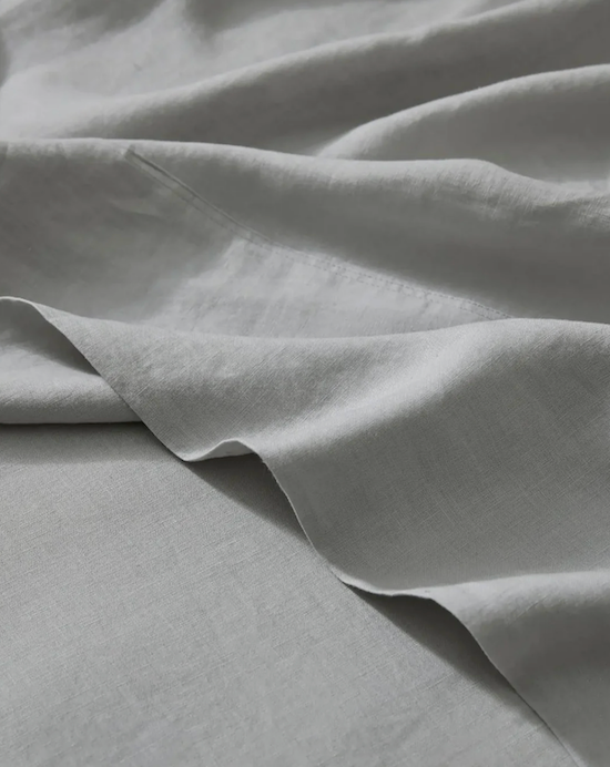 Ravello French Bed Linen - Silver (Light Gray)