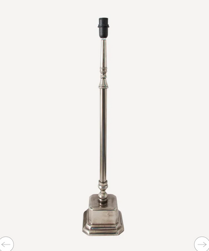 Antique silver Square Tall Lamp Base