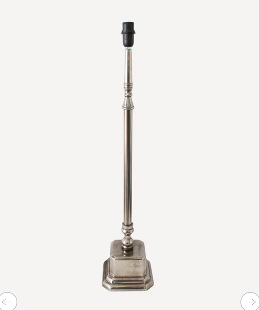 Antique silver Square Tall Lamp Base