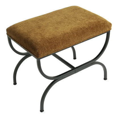 Black Iron Stool In Butterscotch