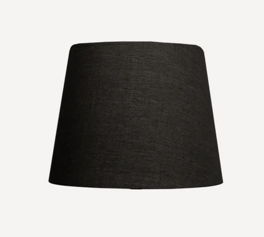 Tapered Drum Linen Lamp Shade Black 20cm