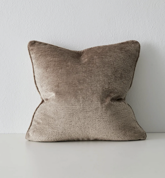 Tempo Chunky Chenille Piped Edges Cushions - 5 Colours