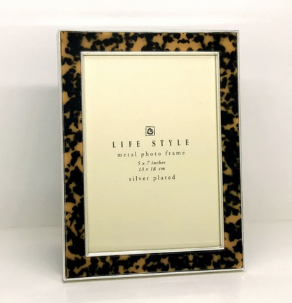 Enamel Tortoise Print & Silver Frame 13 x 18 cm