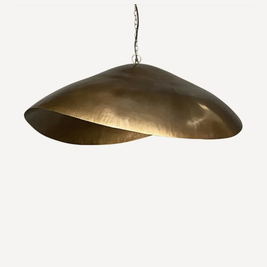 Gold Iron Wave Pendant Light Medium