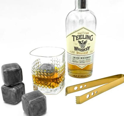 Whiskey Stones with Tongs