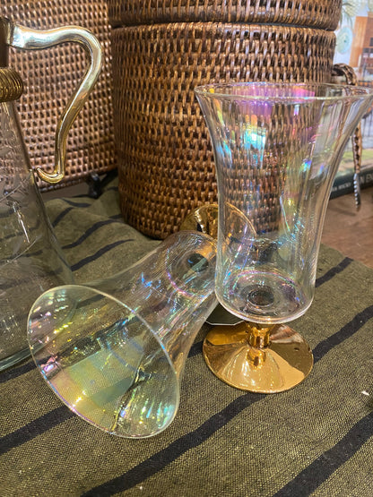 Vintage Mid Century Harlequin Glasses - Set of 2