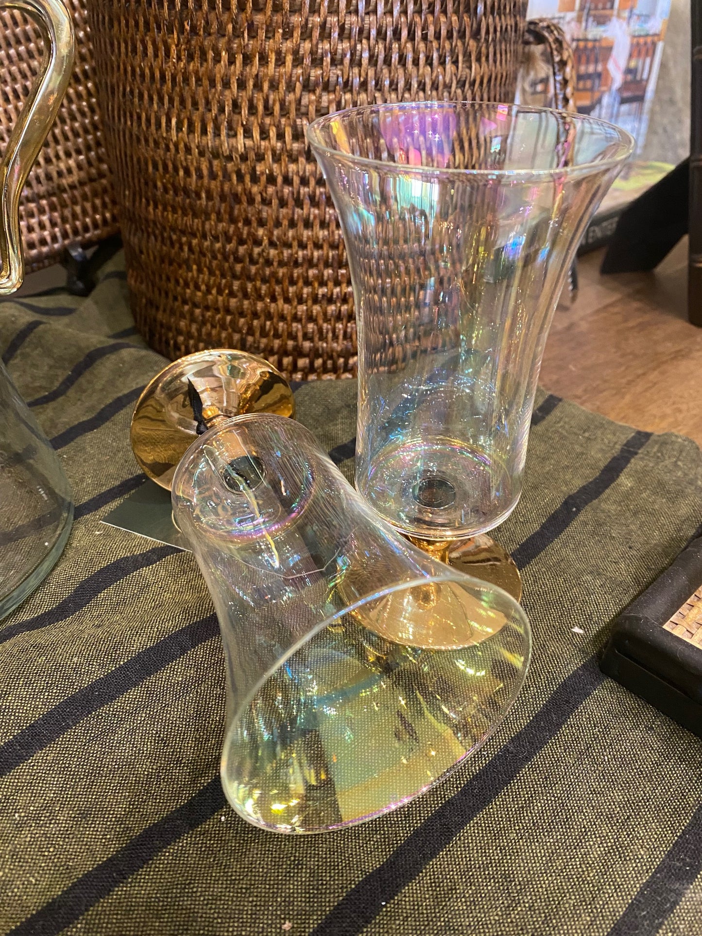 Vintage Mid Century Harlequin Glasses - Set of 2